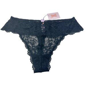 Savage X Fenty Women's Size 3X Panty Thong Lace Black New With Tags